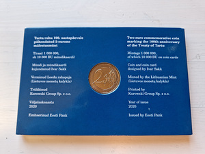 2019a. Mündikaart Tartu rahu 100 (4 foto / 4)