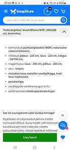 Kontinentaalvoodi 200×200 (3 foto / 4)