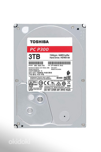 Toshiba 3 ТБ 3,5" 7200 об/мин HDD P300 (фото #1)