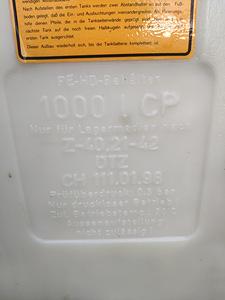 Diisli tünn 1000l (1 foto / 2)