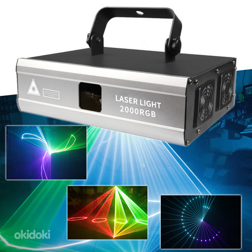 2W RGB Сканирование Анимация Лазерный свет Голосовое управление Disco St (фото #1)