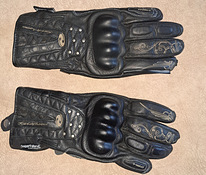 Широкие женские кожаные мотоперчатки 7 1/2 или S+