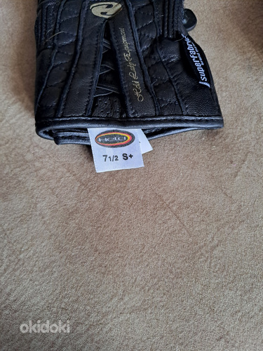 Широкие женские кожаные мотоперчатки 7 1/2 или S+ (фото #3)