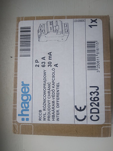 Rikkevoolukaitse Hager CD263J 63A 30mA (2 foto / 2)
