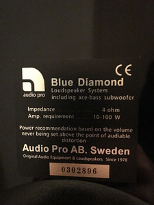 Audio Pro Blue Diamond ver1 kõlarid (3 foto / 3)