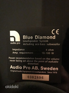 Audio Pro Blue Diamond ver1 kõlarid (3 foto / 3)