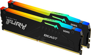 DDR5 64GB (2x32GB) Kingston FURY RGB Hynix A-Die 6000+ CL30 (1 foto / 3)