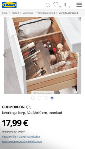 IKEA GODMORGON lahtritega karp (foto #5)