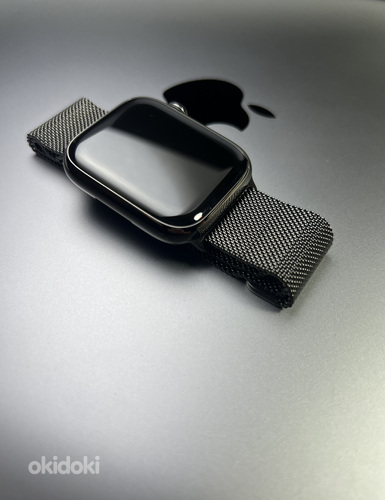 Apple Watch Series 7 GPS+LTE 45 мм графит нержавеющая сталь (фото #1)