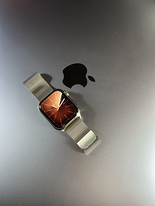 Apple Watch Series 7 GPS+LTE 41mm Gold Stainless Steel BH82% (1 foto / 10)