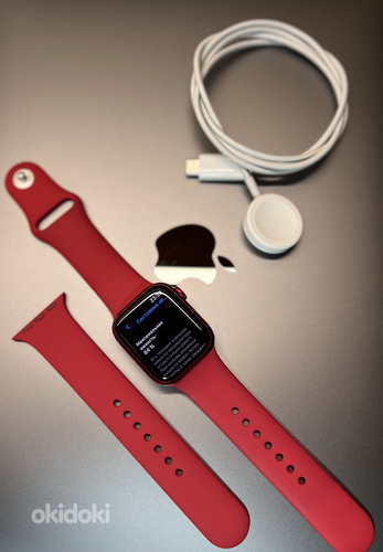 Apple Watch Series 7 GPS + LTE 41mm Red Aluminum BH84% (foto #2)