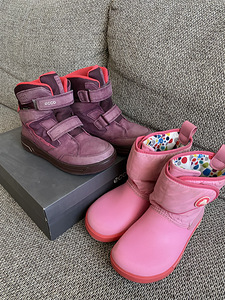 Laste Ecco talvesaapad+Crocs lörtsisaapad 35suurused (1 foto / 6)