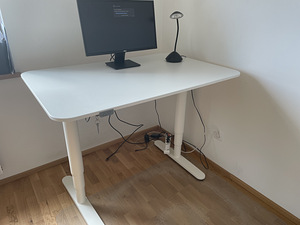 Laud Ikea, lauaplaadi alusraam, el. regul., 120x80 cm, valge