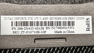 ZOTAC GEFORCE GTX 1070 Ti AMP! EXTREME 8GB 256 BIT GDDR5 (2 foto / 5)