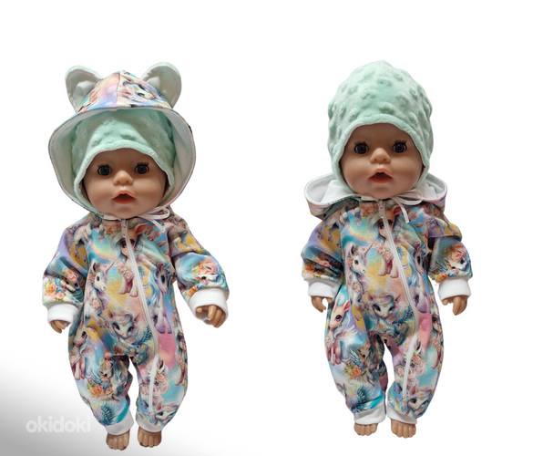 Baby Born nukule (43cm) kombekas ja müts. UUS! Käsitöö