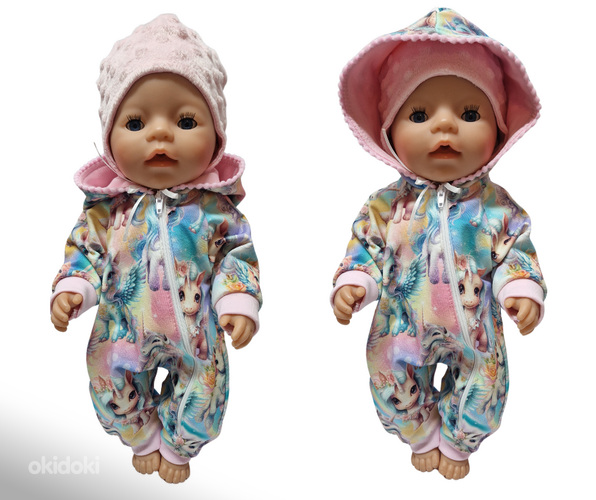 Baby Born nukule (43cm) kombekas ja müts. UUS! Käsitöö