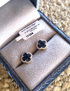 Роскошные серьги с сапфирами 2,07 ct и бриллиантами (1 фото из 6)