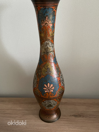 Большая винтажная ваза из латуни Индия (фото #1)