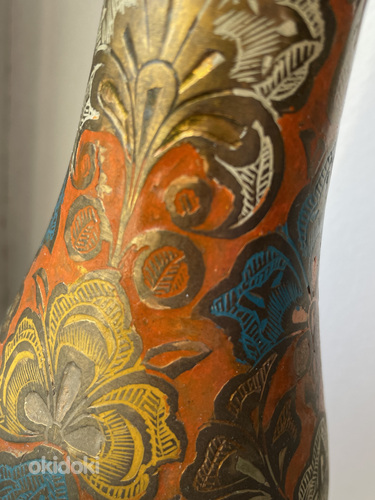 Большая винтажная ваза из латуни Индия (фото #2)