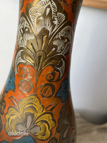 Большая винтажная ваза из латуни Индия (фото #4)
