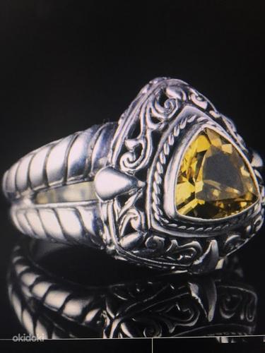 Серебряное кольцо с цитрином (фото #1)
