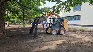 Haljastus Kaevetööd ekskavaator laadur bobcat (8 foto / 9)