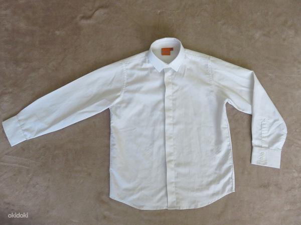 Mosaic белая рубашка на мальчика, 122/128 (фото #1)