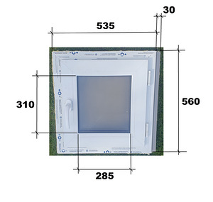PVC aken - 70x535x560, topeltklaasid (4 foto / 6)