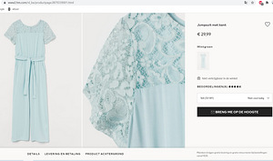 H&M Lace-yoke jumpsuit s.164 (3 foto / 3)