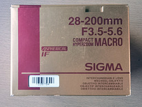 Objektiiv Sigma 28-200mm F3,5-5,6 Compact Hüperzoom Macro