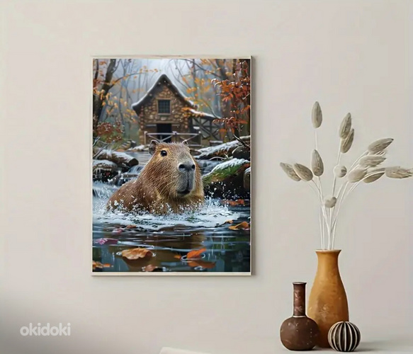 Алмазная мозаика 30x40см Капибара
