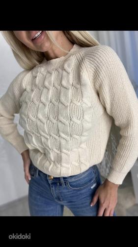 Тёплый вязаный мохеровый свитер (фото #1)