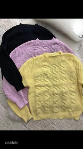 Тёплый вязаный мохеровый свитер (фото #3)