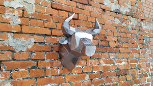 Polygonal bull head (3 foto / 6)