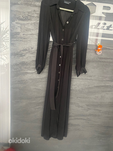 Элегантное черное платье макси Andiata финского дизайна с ка (фото #1)