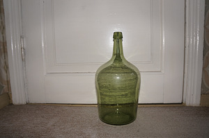 Antiik! Klaaspudel 5L (roheline)