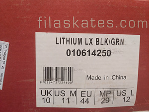 Müüa Fila Lithium LX rulluisud (suurus EU 44), must-roheline (2 foto / 2)