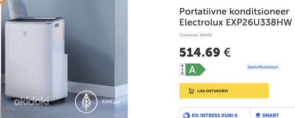 Konditsioneer Electrolux EXP26U338HW