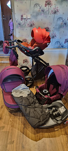 Lapsevankri komplekt Adamex Chantal 2in1+turvahäll Cybex (3 foto / 3)