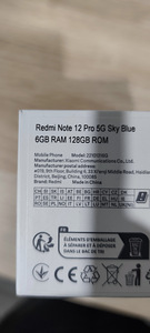 Readmi note 12 pro 5g sky blue 6gb Ram 128gb rom (4 foto / 5)