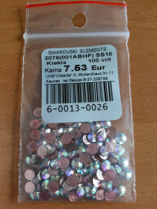 Swarovski kristallid liimiga 001ABHF SS16 (2 foto / 3)