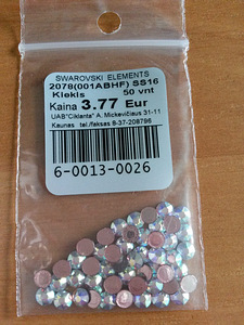 Swarovski kristallid liimiga 001ABHF SS16 (3 foto / 3)