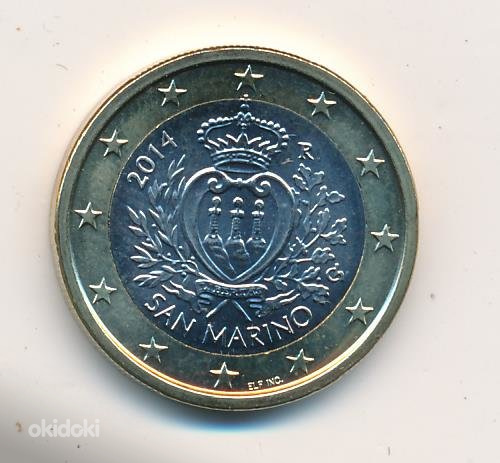 1 евро SAN MARINO 2014г. (фото #1)