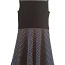 Стильное черное платье-стрейч с юбкой в горошек, L-XL-UK14 (фото #3)