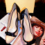 Stefano Sabella беж-черные лаковые кожаные туфли, 38, новые (фото #2)