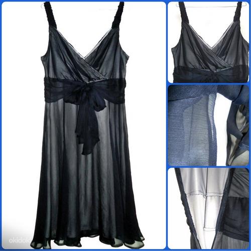 Principles темно-синее шифоновое нарядное платье, UK18-46-48 (фото #2)