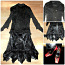 Стильный нарядный черный комплект-блузка и юбка, M-L-38-40 (фото #3)