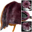 Бордовая шапка-кубанка из норки с норковыми хвостами, 56-57 (фото #3)