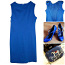 Элегантное ярко-синее плотное платье-стрейч, 44-46-XL-UK16 (фото #3)