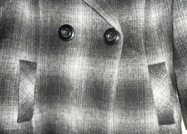 Jasper Conran cтильное серое в клетку пальто, 42-44- XL-UK16 (фото #7)